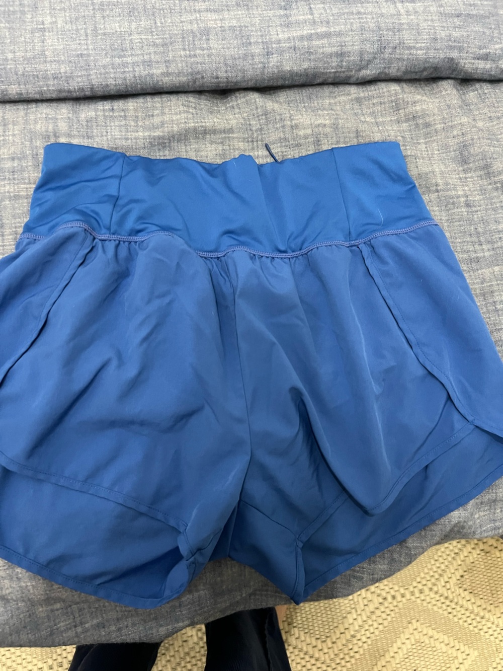 Love Tree Blue shorts with Flowy Panels